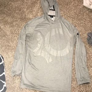 Long sleeve hooded dri fit shirt